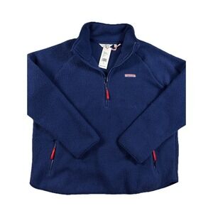 NEW WOMEN'S Large VINEYARD VINES‎ SHERPA 1/2 HALF ZIP PULLOVER SWEATER